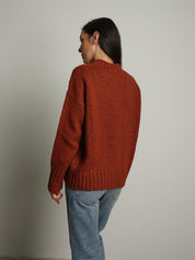 maglione lory girocollo - Mattone