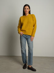 maglione lory girocollo - Senape