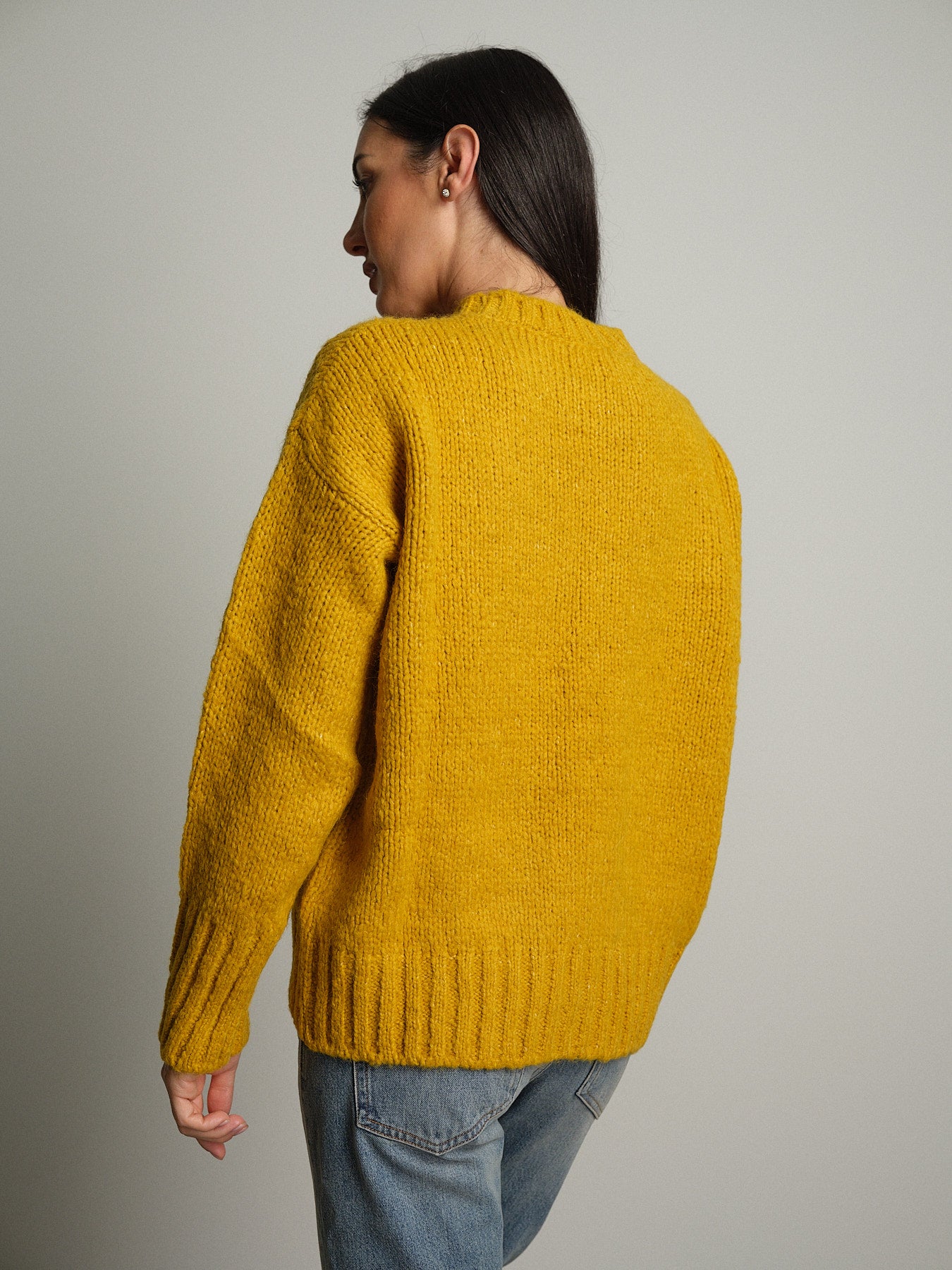 maglione lory girocollo - Senape