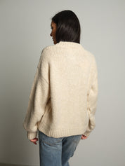 Maglione lory scollo V - Panna