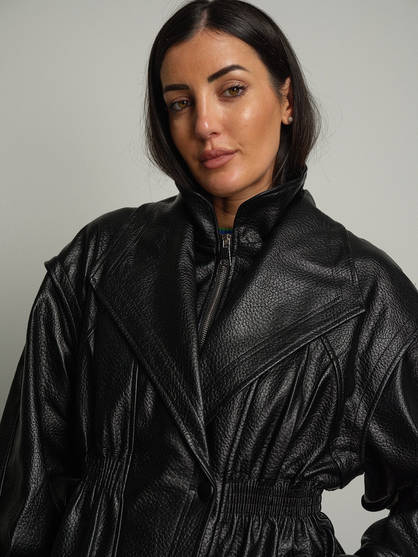 Bomber avvitato ecopelle - Nero