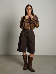 Camicia check - Senape