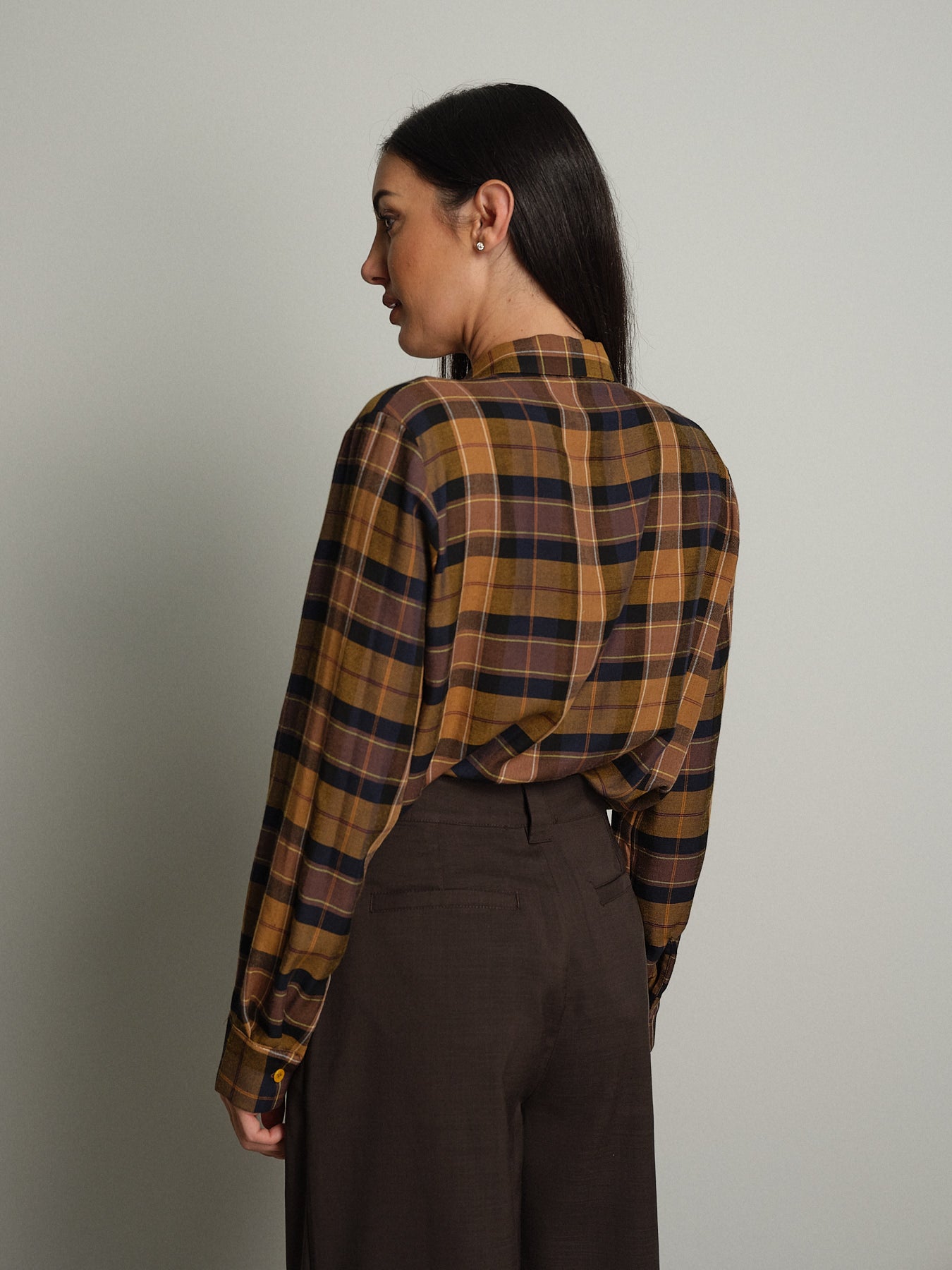 Camicia check - Senape