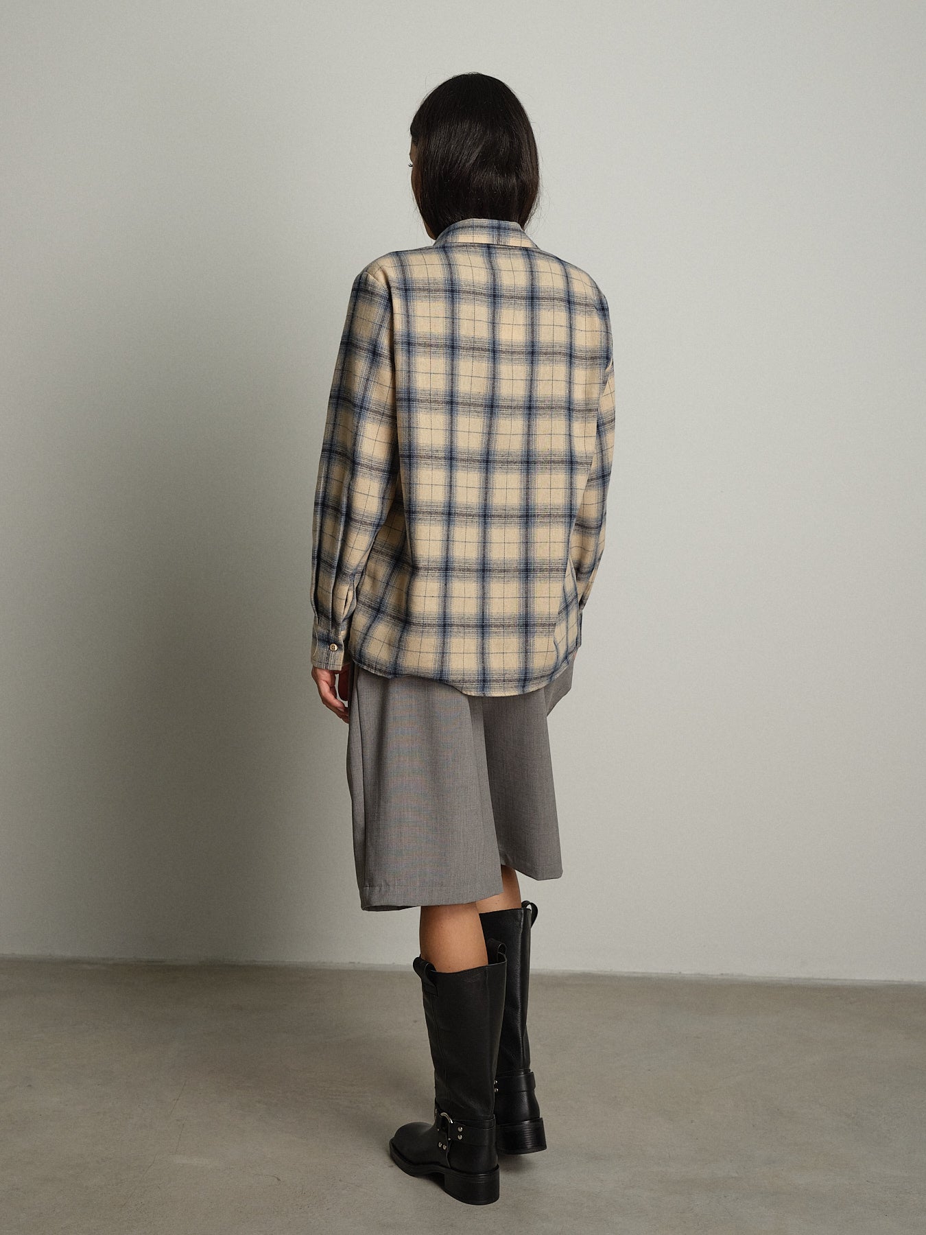 Camicia check - Panna