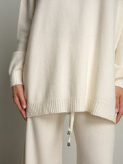 completo in maglia girocollo over - Burro