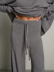 completo in maglia girocollo over - Grigio