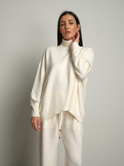 completo in maglia dolcevita - Burro