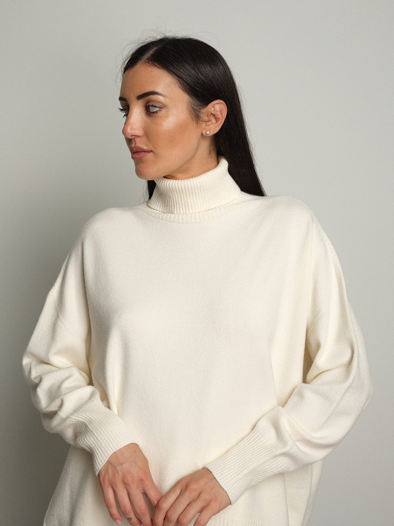 completo in maglia dolcevita - Burro