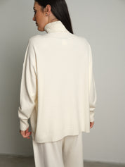 completo in maglia dolcevita - Burro