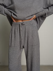 completo in maglia dolcevita - Grigio