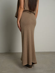 gonna in maglia betty - Tortora