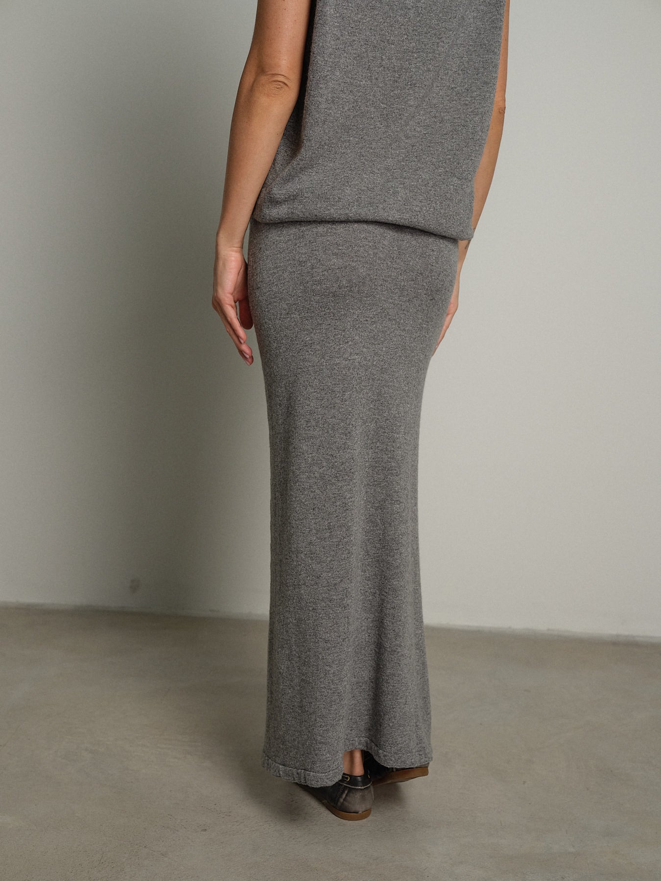 gonna in maglia betty - Grigio