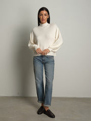 Pullover collo cratere palloncino - Burro