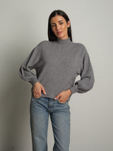 Pullover collo cratere palloncino - Grigio