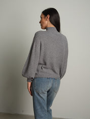 Pullover collo cratere palloncino - Grigio