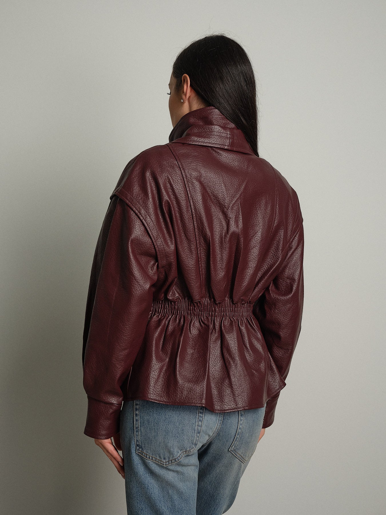 Bomber avvitato ecopelle - Bordeaux