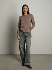 Pullover basic - Tortora