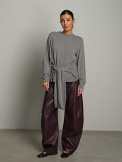 Pullover fascia in vita - Grigio