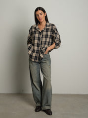 camicia check - Nero