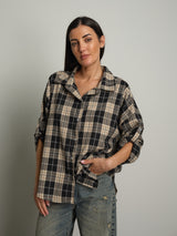 camicia check - Nero