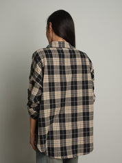 camicia check - Nero