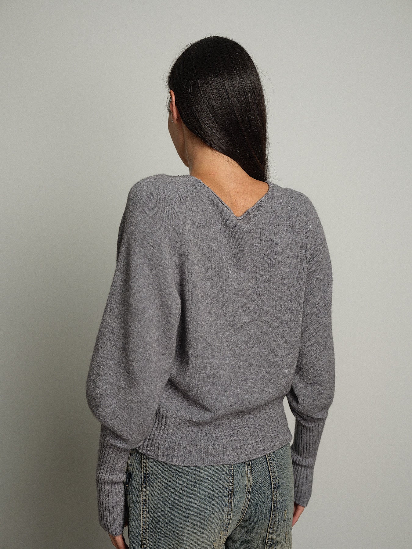 Cardigan manica palloncino - Grigio