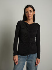 cashmerina drappeggio - Nero