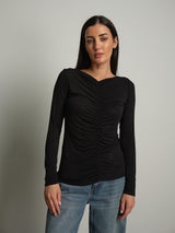 cashmerina drappeggio - Nero