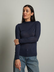 cashmerina collo cratere - Blu notte