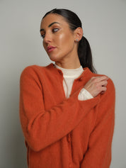 Cardigan angora - Arancio
