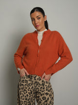 Cardigan angora - Arancio