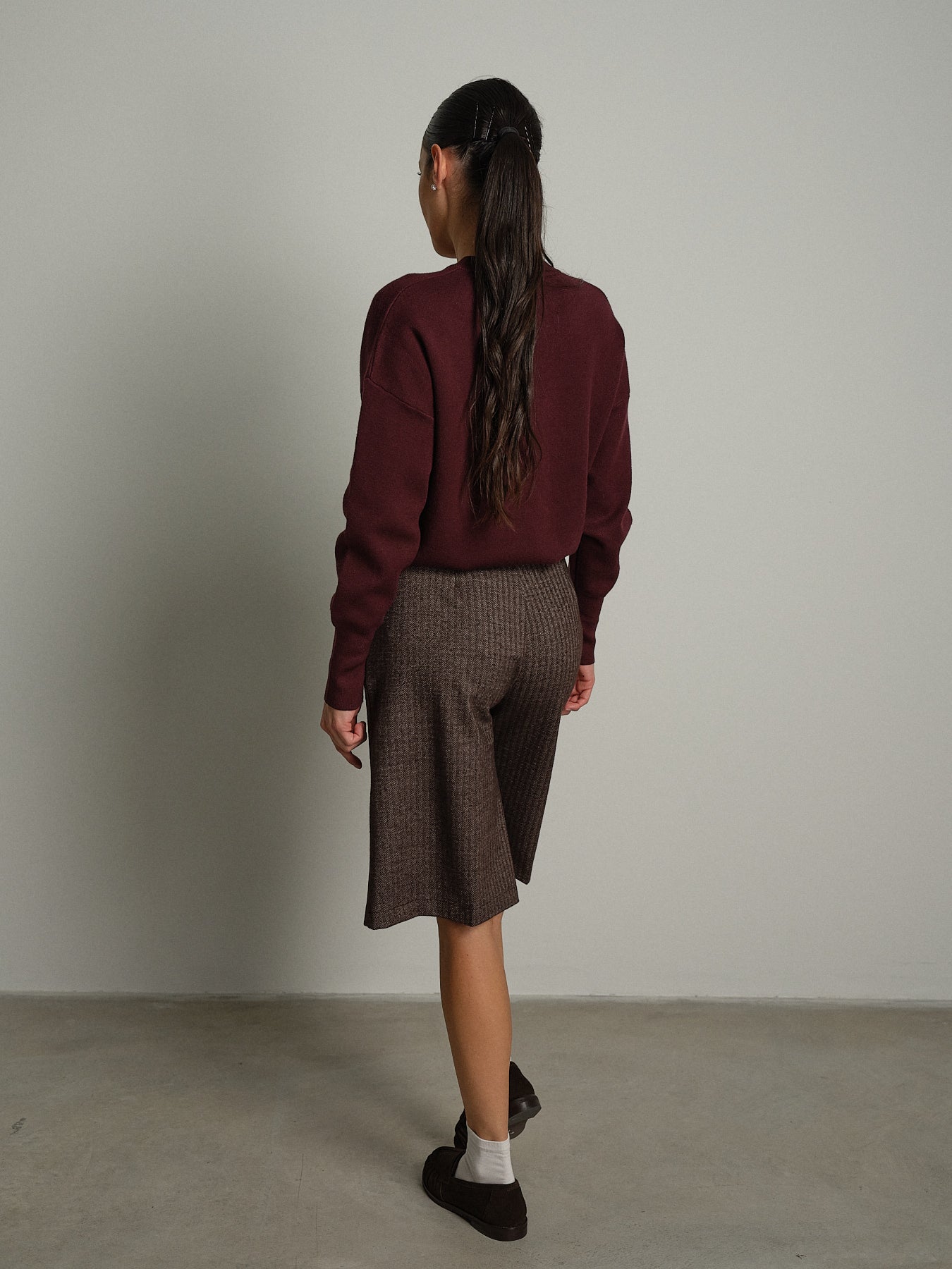 Cardigan rebecchina strutturato - Bordeaux