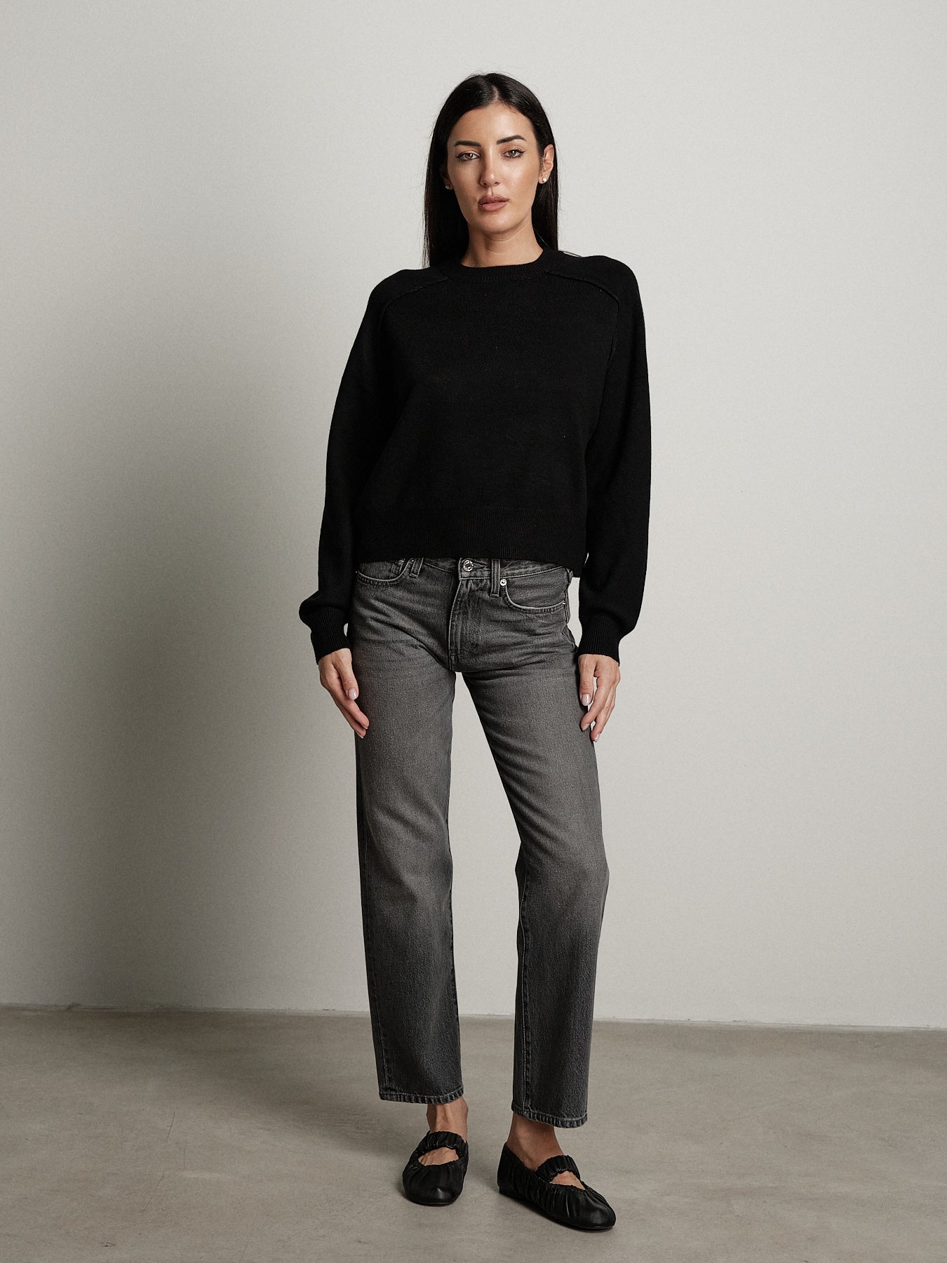 Pullover cuciture esterne - Nero