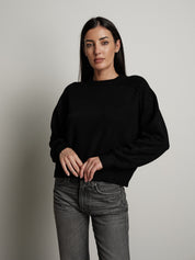 Pullover cuciture esterne - Nero