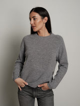 Pullover girocollo pura lana - Grigio