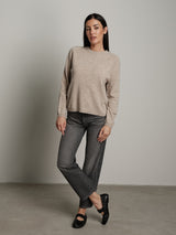 Pullover girocollo pura lana - Beige