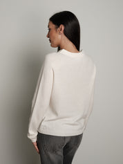 Pullover girocollo pura lana - Burro