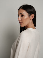 Pullover girocollo pura lana - Burro