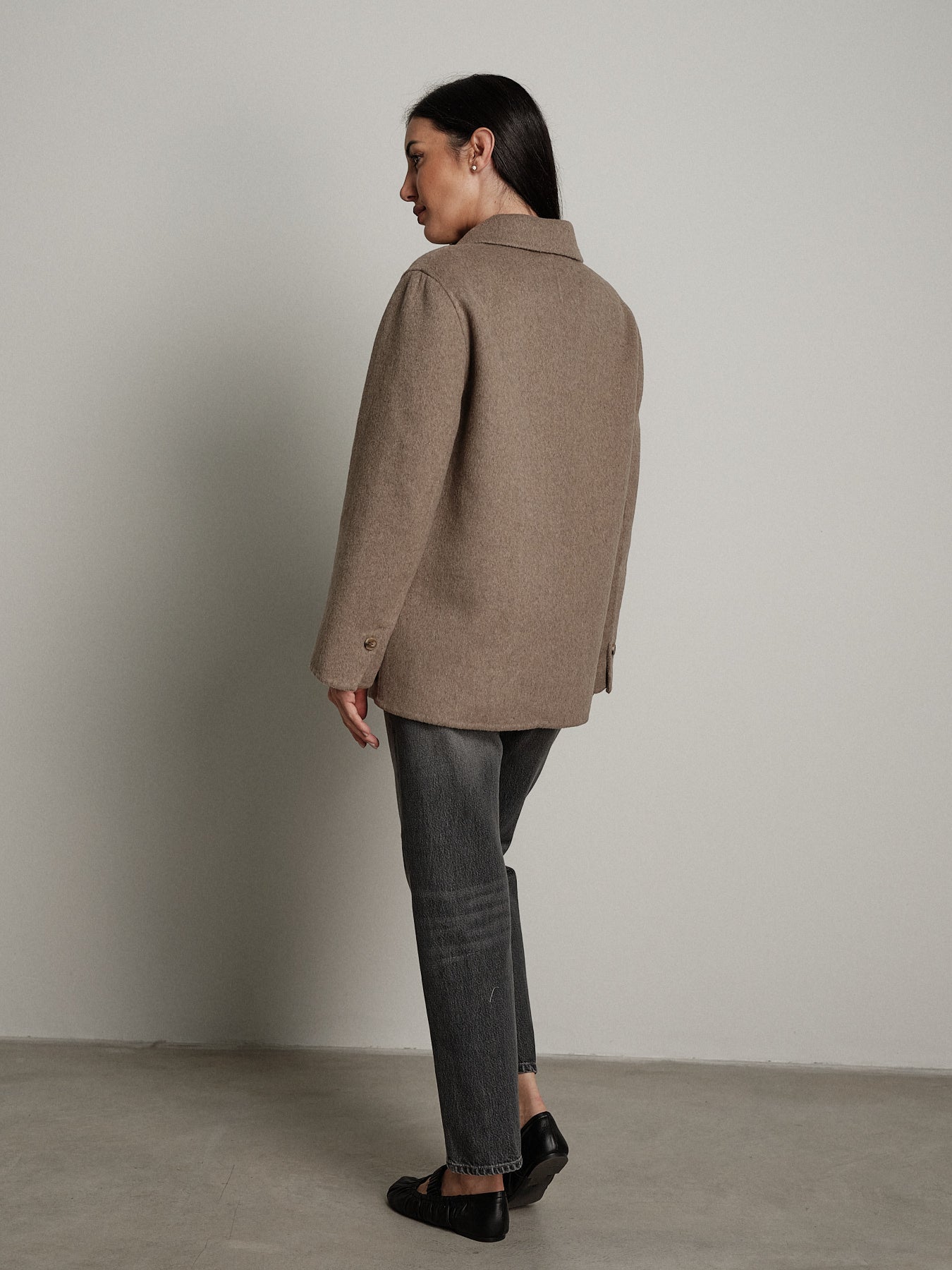 Giacca cappotto doppiopetto - Beige