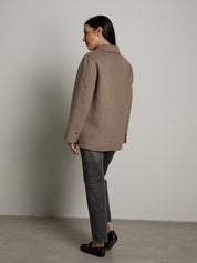 Giacca cappotto doppiopetto - Beige