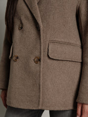 Giacca cappotto doppiopetto - Beige