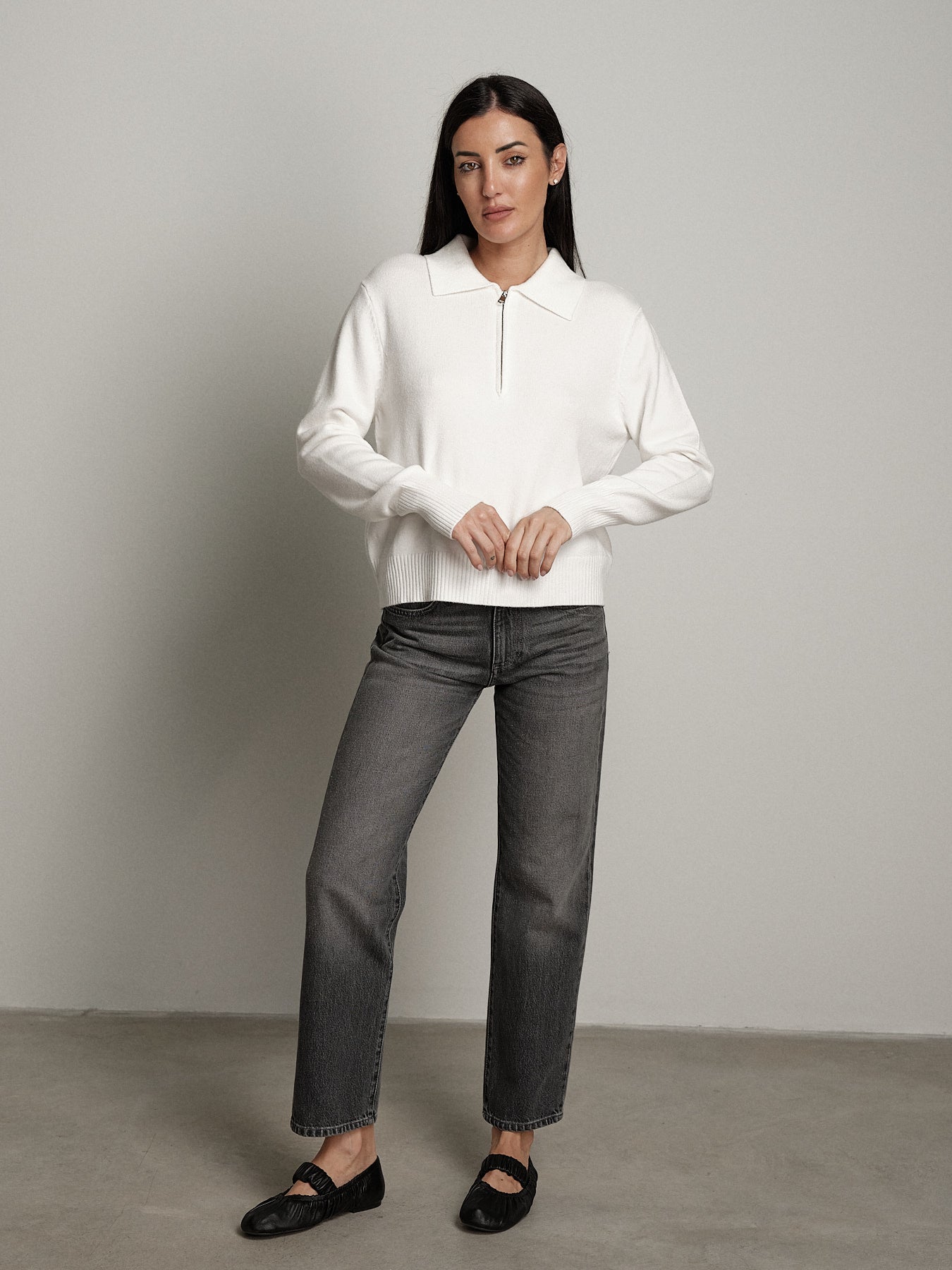 Polo zip - Panna