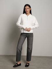 Polo zip - Panna