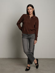 Polo zip - moro