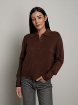 Polo zip - moro