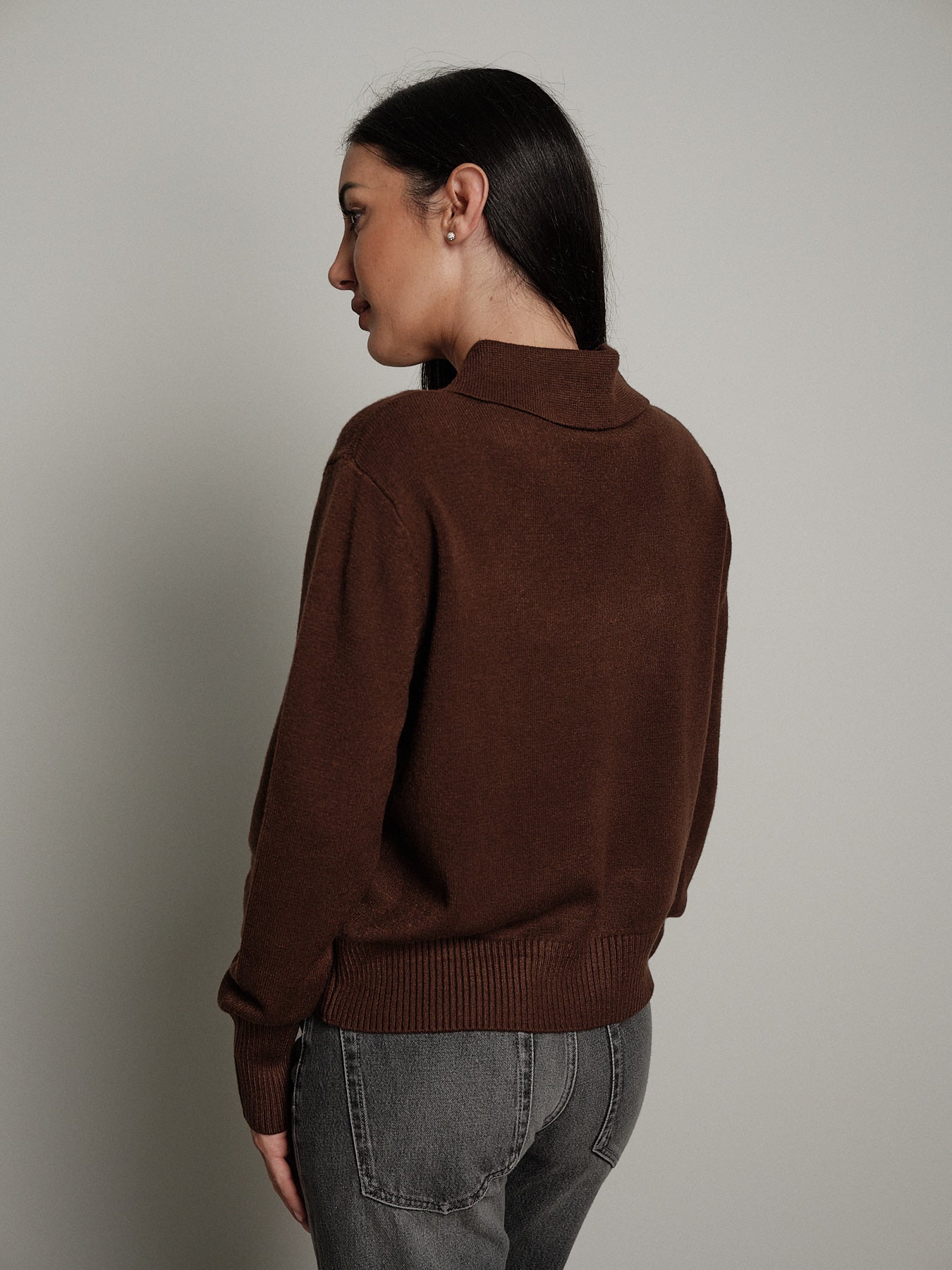 Polo zip - moro