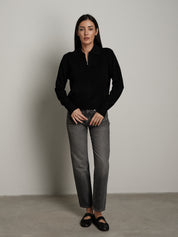 Polo zip - Nero