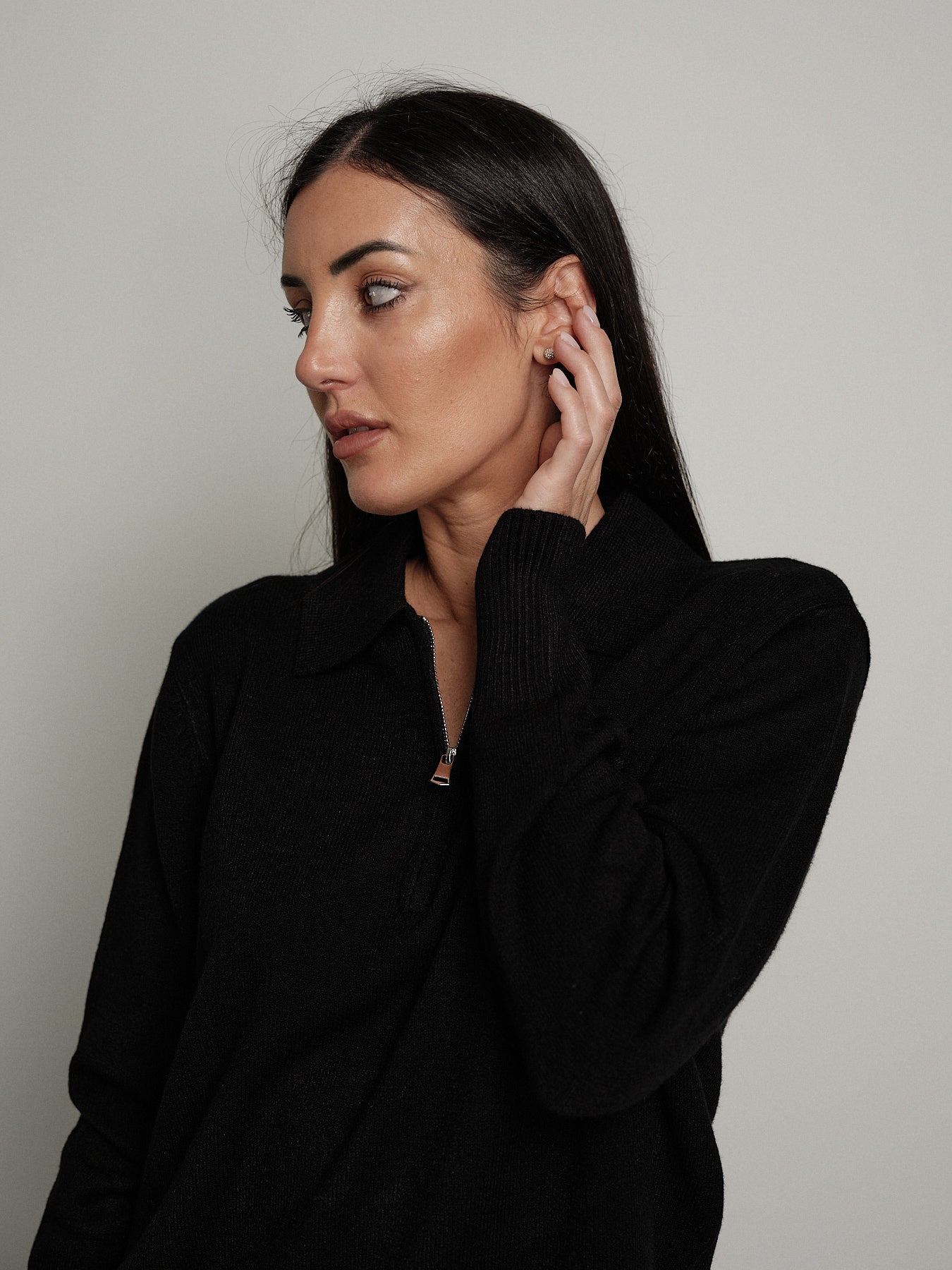 Polo zip - Nero