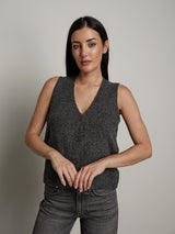 Gilet cardigan scollo v - Antracite