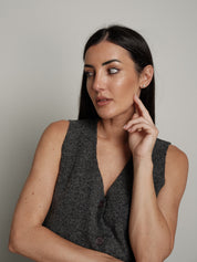 Gilet cardigan scollo v - Antracite